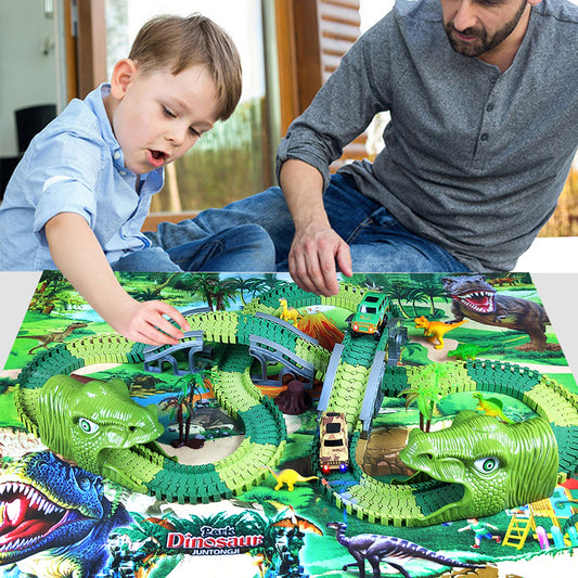 Children's Electric Assembled Track Racing Simulation Animal