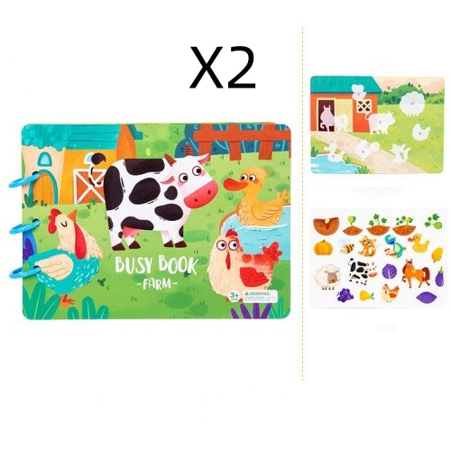 Children's Busy Book Educational Toys Repeated Paste