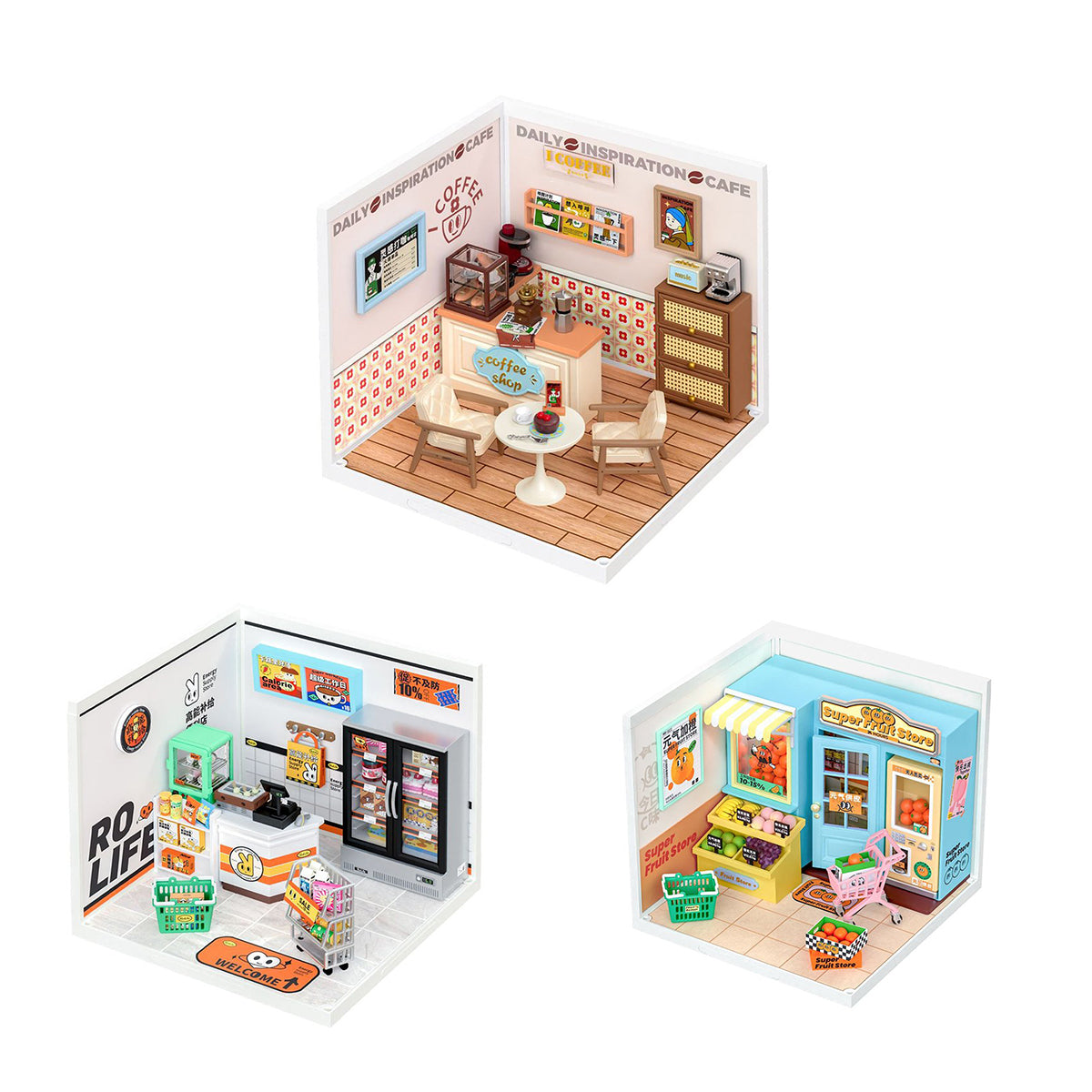 Robotime Rolife Super Creator Daily Plastic DIY Miniature House