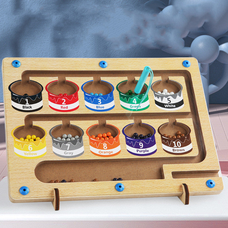 Children's Wooden Color Classification Magnetic Counting Chamber