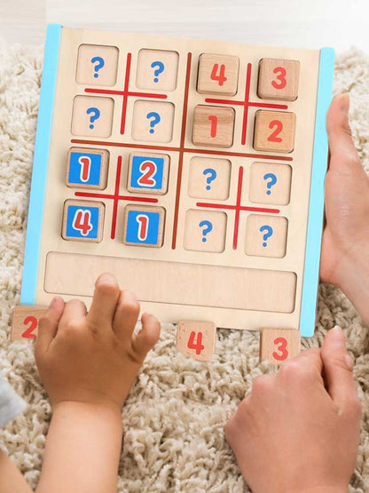 Wooden Sudoku Jiugongge Game Chess Educational Toy