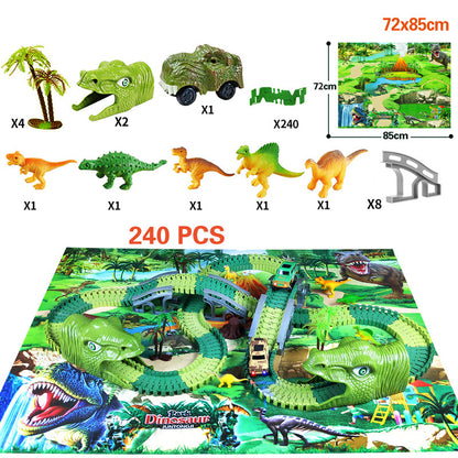 Children's Electric Assembled Track Racing Simulation Animal