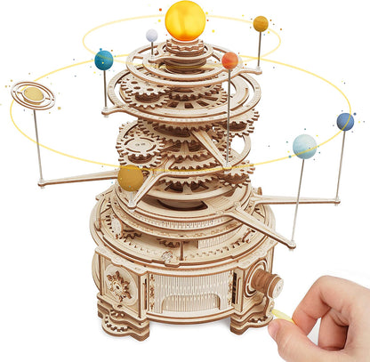 Robotime ROKR 316PCS Rotatable Mechanical Orrery 3D Wooden Puzzle