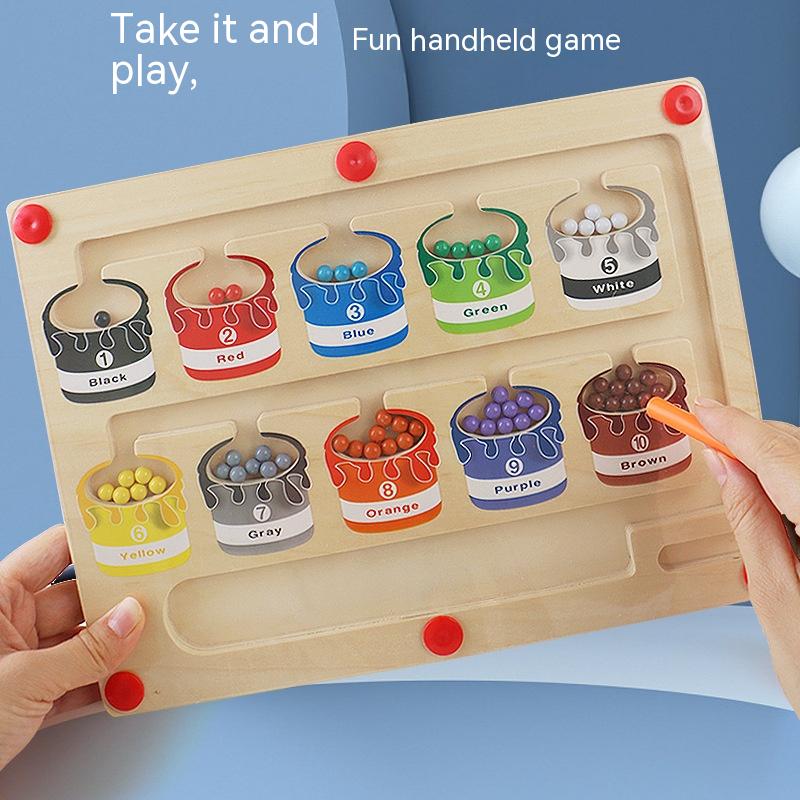 Wooden Magnetic Beads Children Thinking Educational Toys