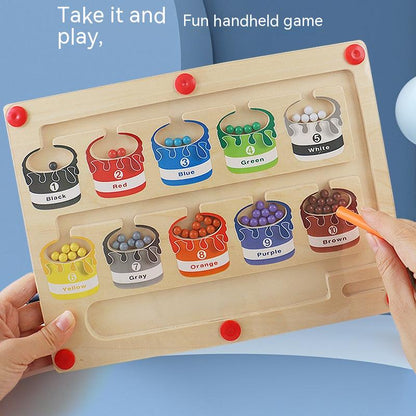 Wooden Magnetic Beads Children Thinking Educational Toys