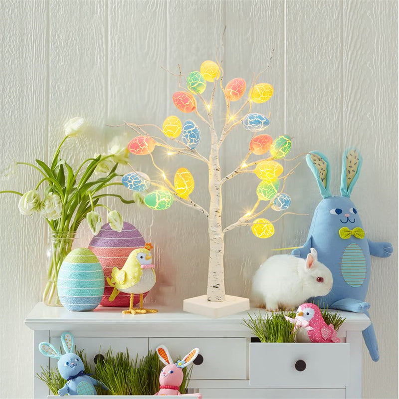 Easter Decoration 60cm Birch Tree Home Easter Egg LED Light