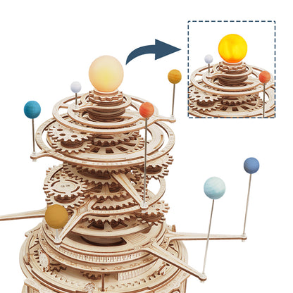 Robotime Rokr 316PCS Rotatable Mechanical Orrery DIY Wooden