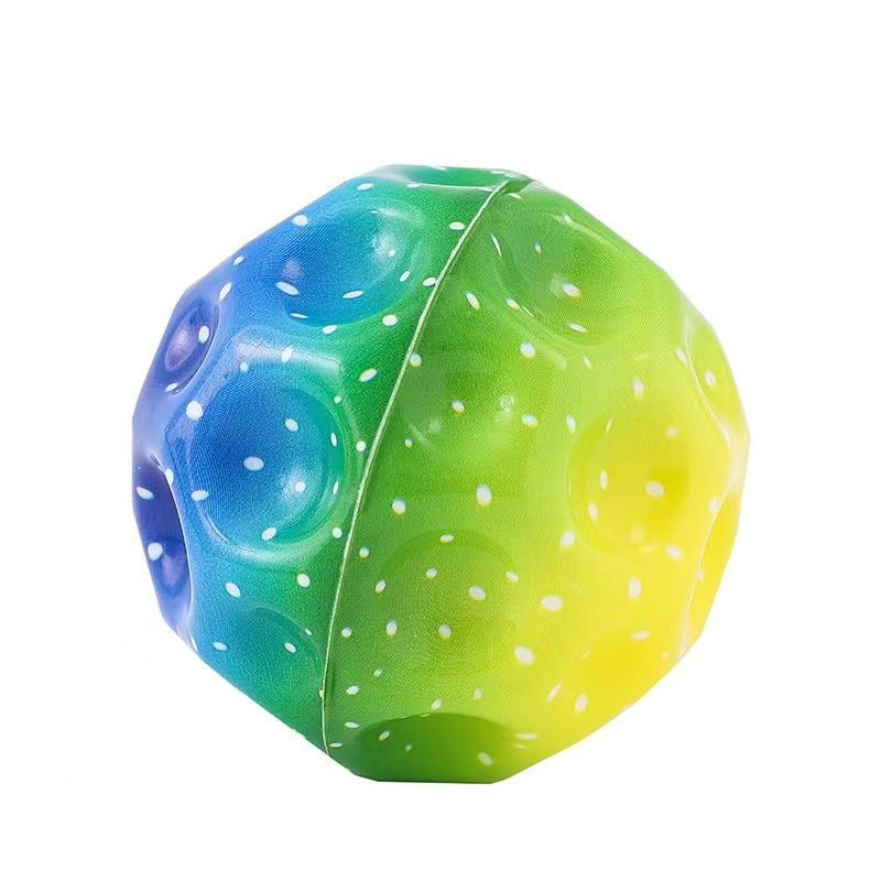 Colorful Hole Ball Soft Bouncy Ball Anti-fall Moon Shape