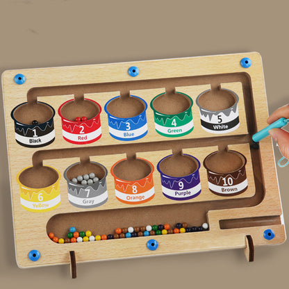 Children's Wooden Color Classification Magnetic Counting Chamber