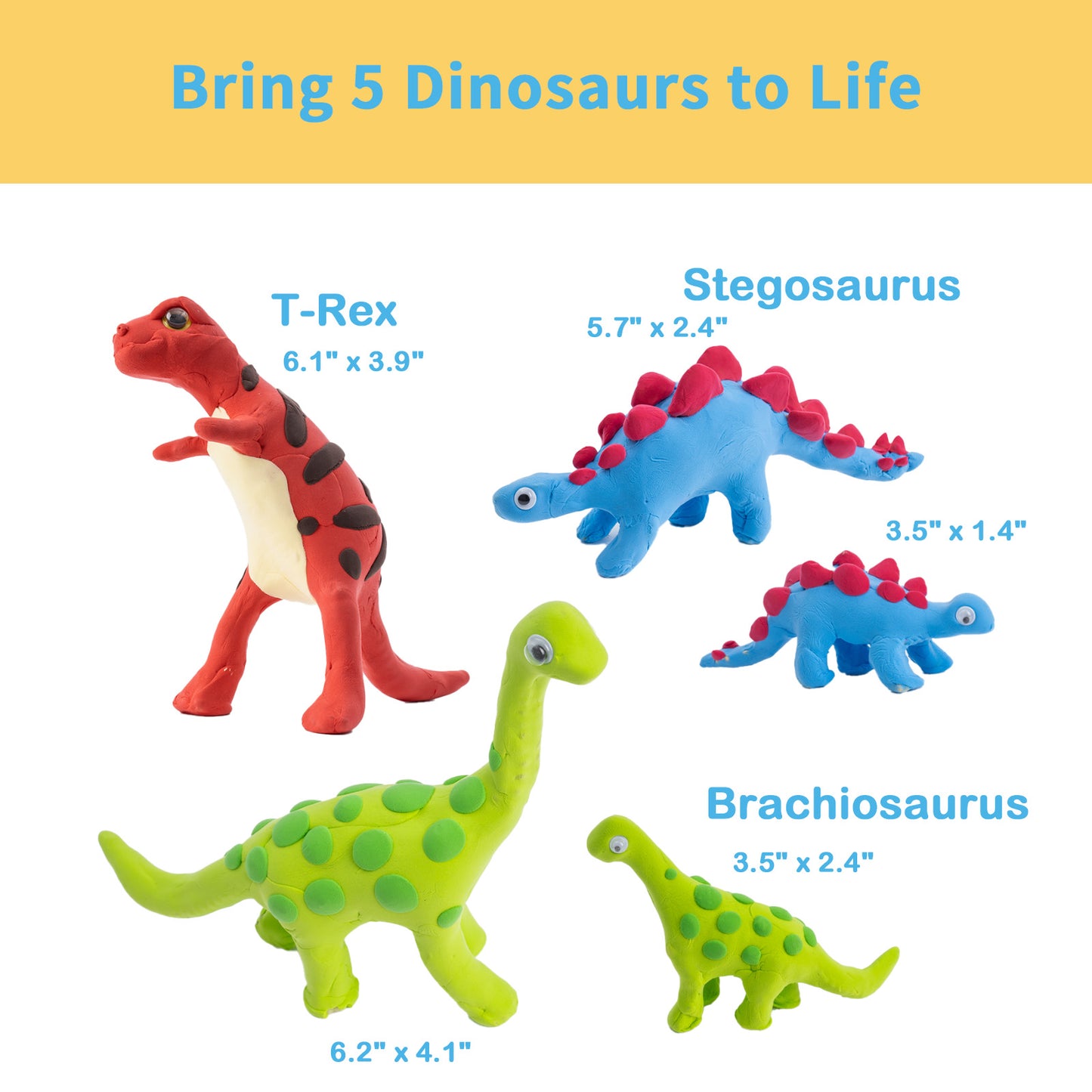 Robotime Dinosaur Air Dry Clay Kit Easy To Modeling Shape