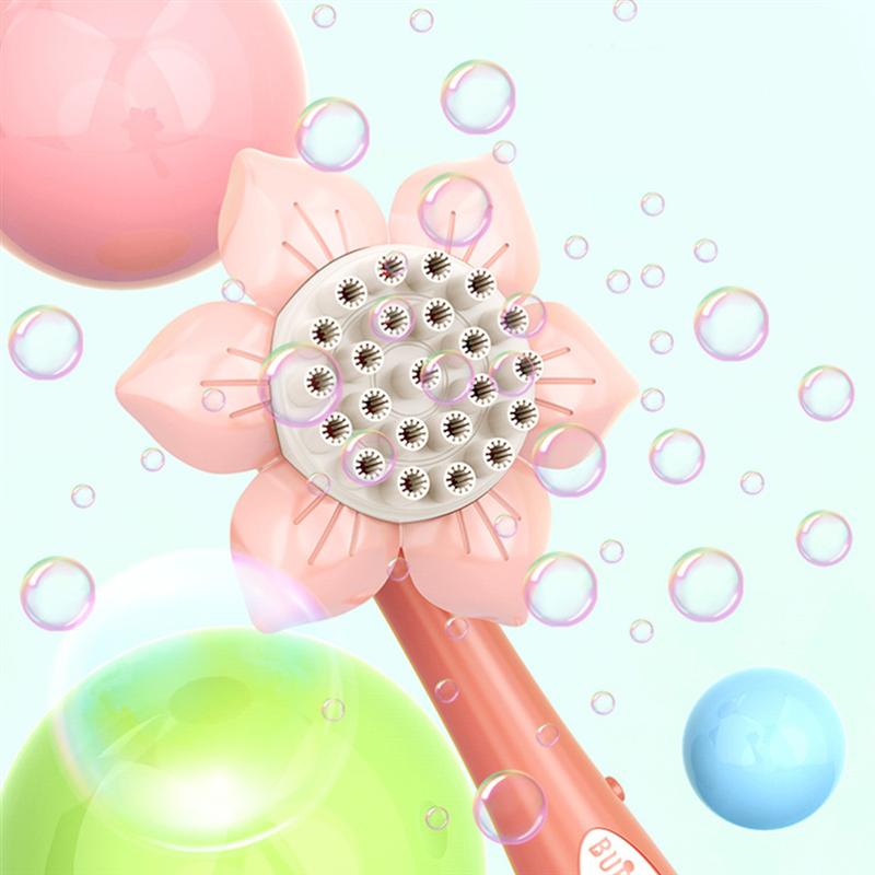 Sunflower Shape Bubble Machine Toy Portable Bubble Wand Toy