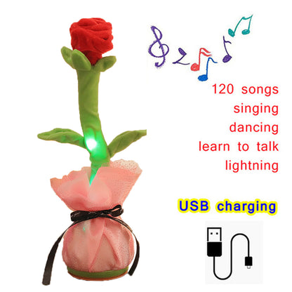 Dancing Cactus Enchanting Flower Electric Plush Toy Twisting Music Song