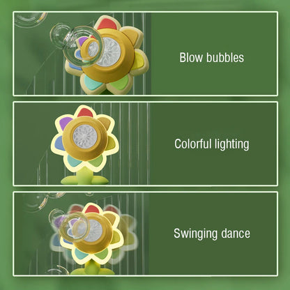 Dancing Sunflower Bubble Machine Automatic Electric Swing Soap