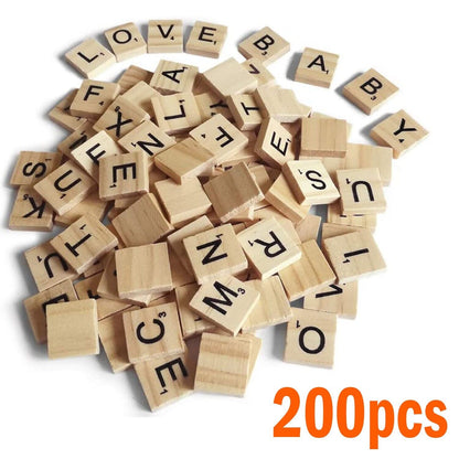 Scrabble Wood Tiles Pieces Full Sets 100 Letters Wooden Replacement Pick