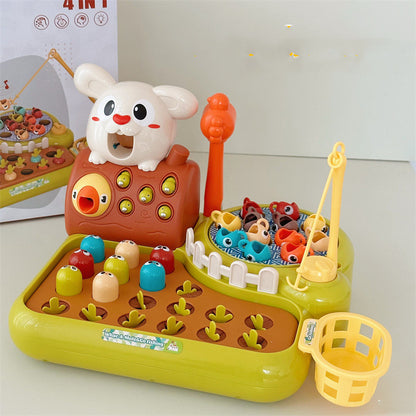 4-in-1 Fishing Plate Early Education Machine Toys