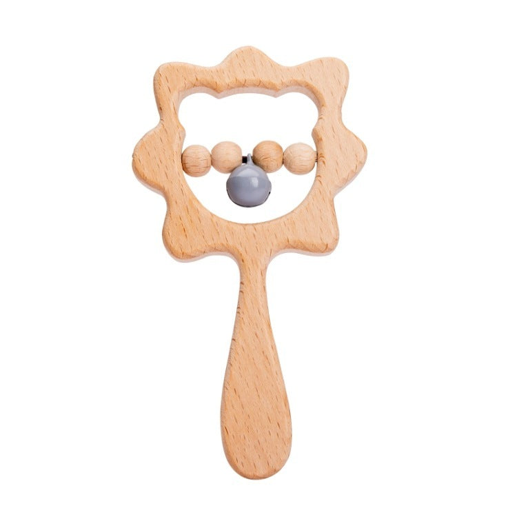 Baby Hand-held Rattle DIY Soothing Wooden Toys