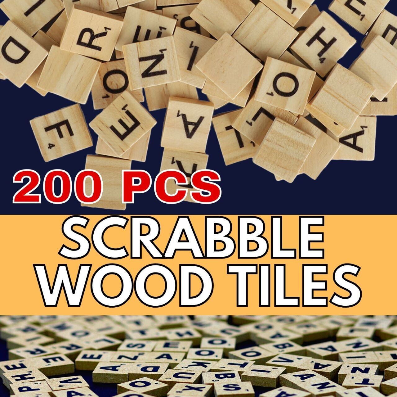 Scrabble Wood Tiles Pieces Full Sets 100 Letters Wooden Replacement Pick