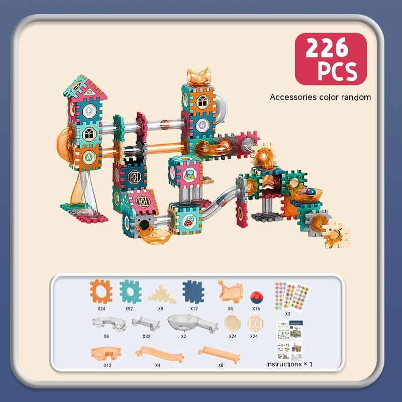 Children's Changeable Electric Building Blocks Gear Rotating DIY Educational Toys