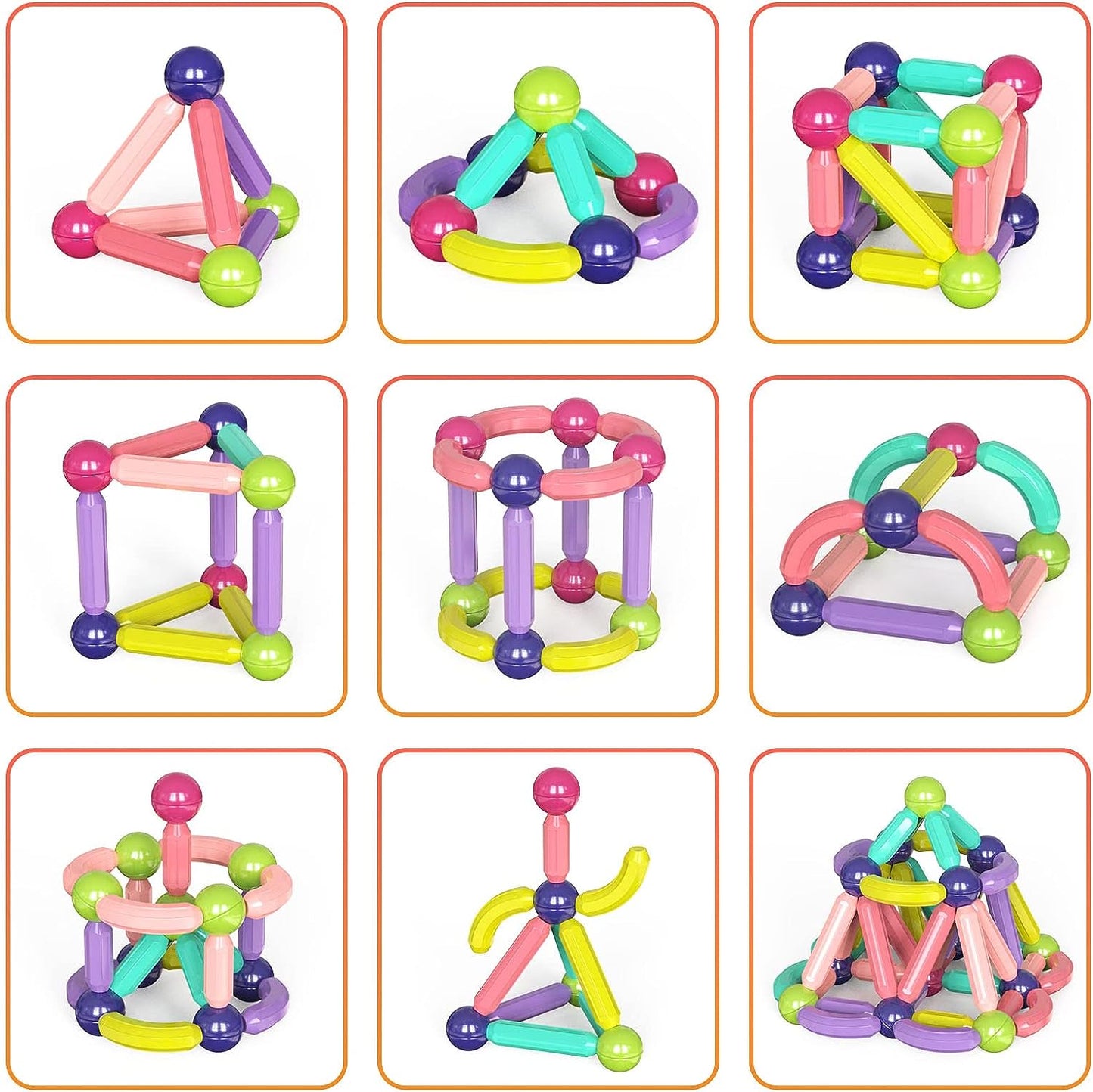 Magnetic Building Blocks Set For Kids Ages 3,