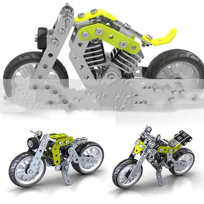 Metal Building Blocks Motorcycle Model Assembling Toys Boys Adults High Difficulty