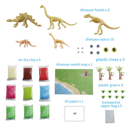 Robotime Dinosaur Air Dry Clay Kit Easy To Modeling Shape