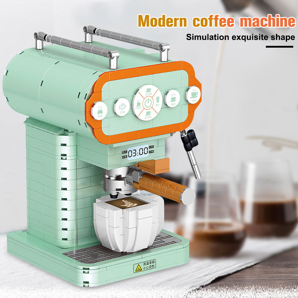 Coffee Machine Creative Model Assembled Building Blocks Toy