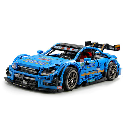 Blue Racing Mobile Phone APP Programming Splicing Building Block Toys