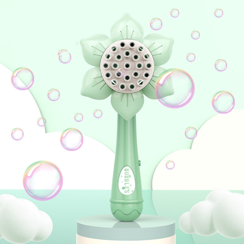 Sunflower Shape Bubble Machine Toy Portable Bubble Wand Toy