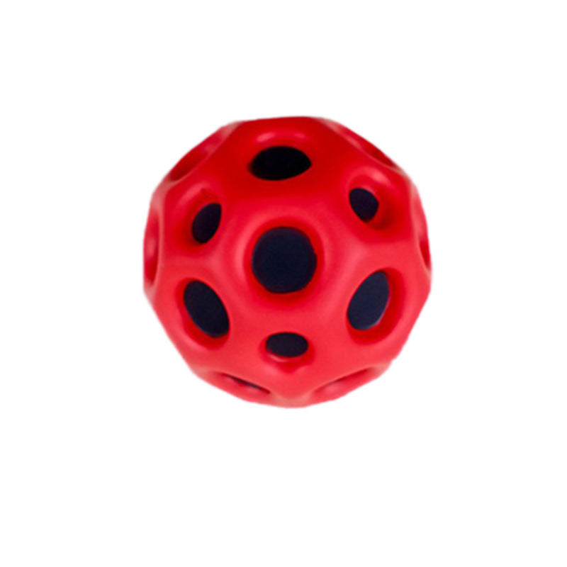 Hole Ball Soft Bouncy Ball Anti-fall Moon Shape Porous Bouncy Ball