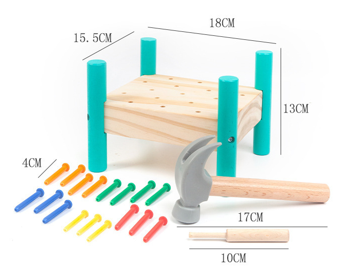 Kindergarten Nail Toy P.65 Hammer Table Montessors Children