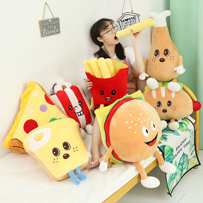 Pizza Burger Plush Toy Pillow