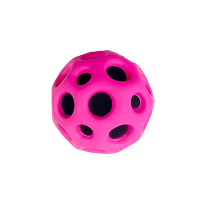 Hole Ball Soft Bouncy Ball Anti-fall Moon Shape Porous Bouncy Ball