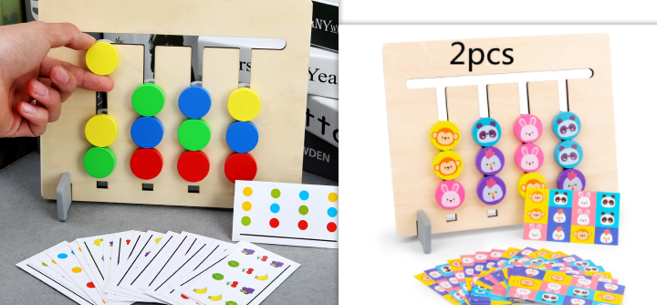 Double-sided Wooden Montessori Enlightenment Teaching Aids Children's Educational Toys