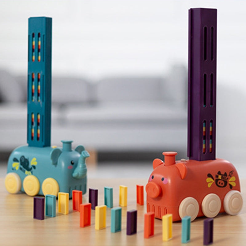 Domino Train Toy Stacking Block Set Domino Building Block Brain