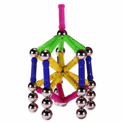 Large Magnet Toy Sticks & Metal Balls Magnetic Building Blocks