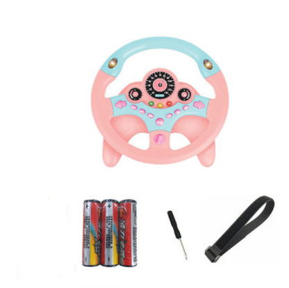 Sound and light  toy simulation steering wheel