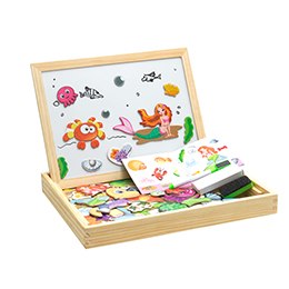 Wooden Magnetic Puzzle Toys Children 3D Puzzle Box Figure Animals