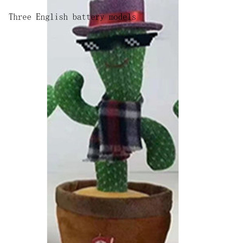 Luminous Electronic Dancing Cactus Recording Singing Plush Toy