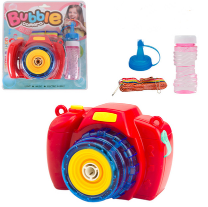 Children's electric bubble camera toy