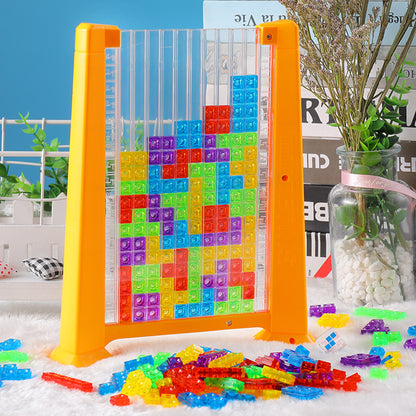 Tetris Game Colorful 3D Puzzle Tangram Math Toys Preschool Imagination