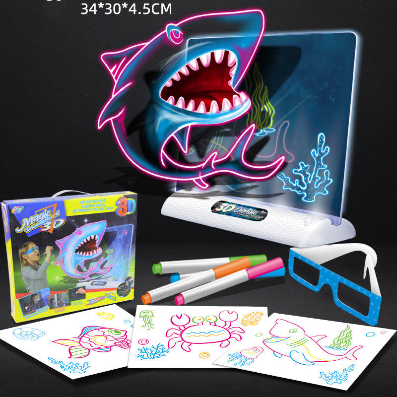 3D Magic Drawing Board LED VR Montessori Educational Toys