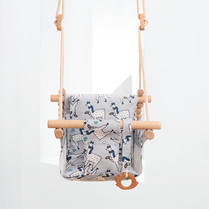 Cotton Canvas Baby Swing Chair Hanging Swing Indoor Outdoor