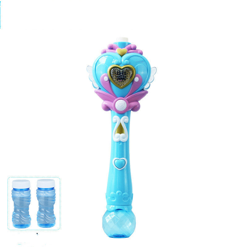 Bubble Gun Music Magic Wand Outdoor Toys for Baby Girl Princess