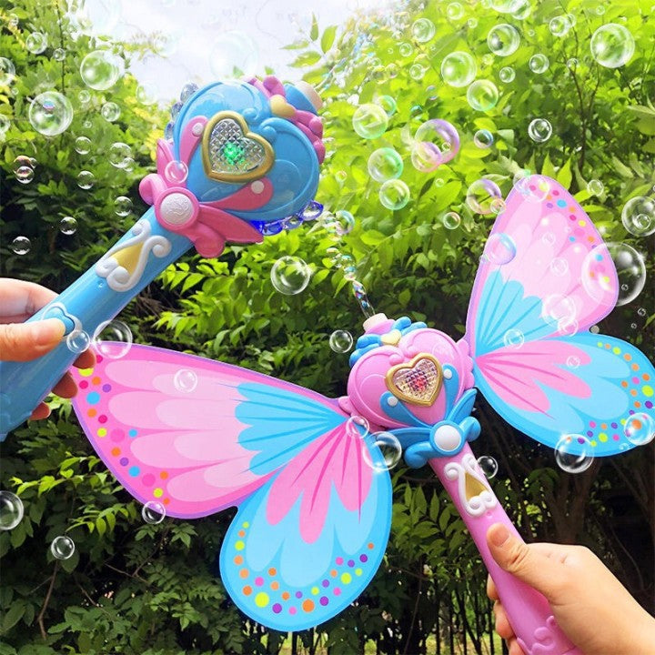 Bubble Gun Music Magic Wand Outdoor Toys for Baby Girl Princess