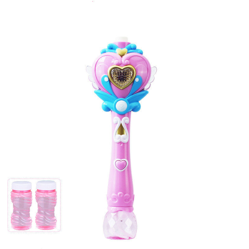 Bubble Gun Music Magic Wand Outdoor Toys for Baby Girl Princess