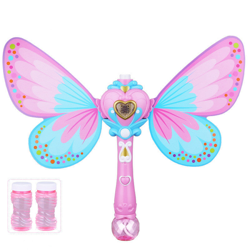 Bubble Gun Music Magic Wand Outdoor Toys for Baby Girl Princess