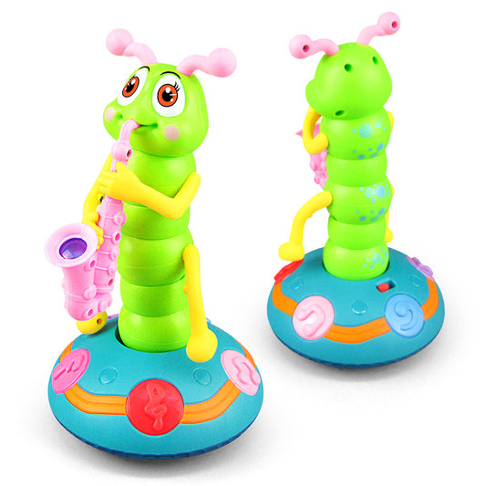 Electric Cute Worm Dancing Music Lighting Walking Cartoon Animal Doll