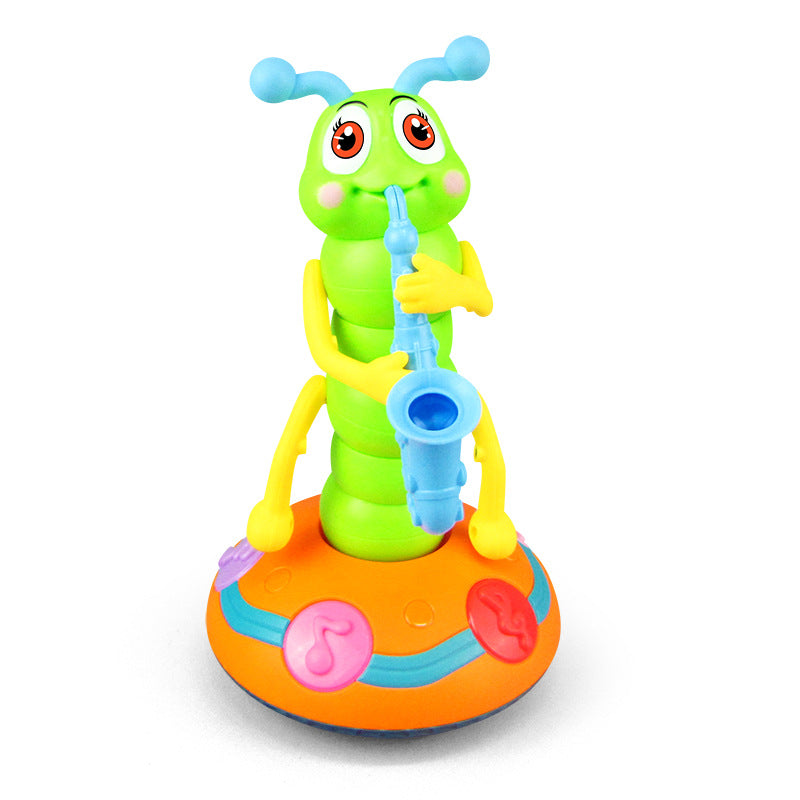 Electric Cute Worm Dancing Music Lighting Walking Cartoon Animal Doll