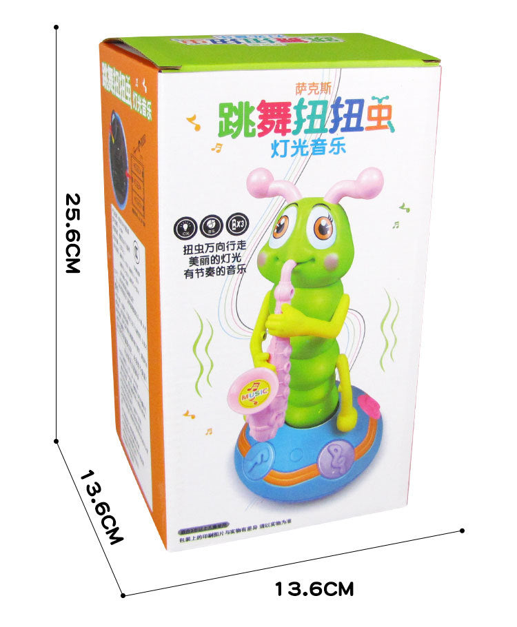 Electric Cute Worm Dancing Music Lighting Walking Cartoon Animal Doll