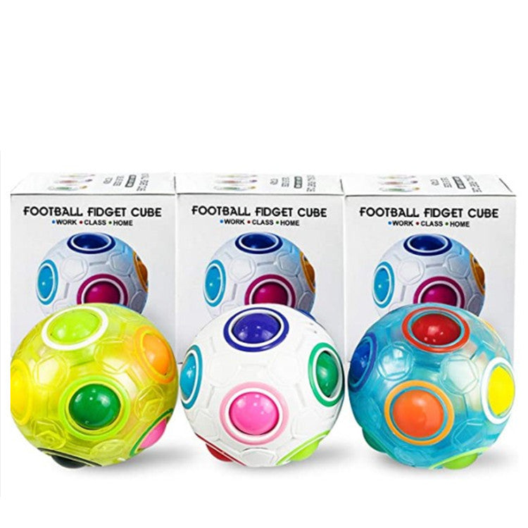 Antistress Cube Rainbow Ball Puzzles Football Magic Cube Educational